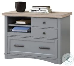 Nantucket Dove Functional File Cabinet With Power Center