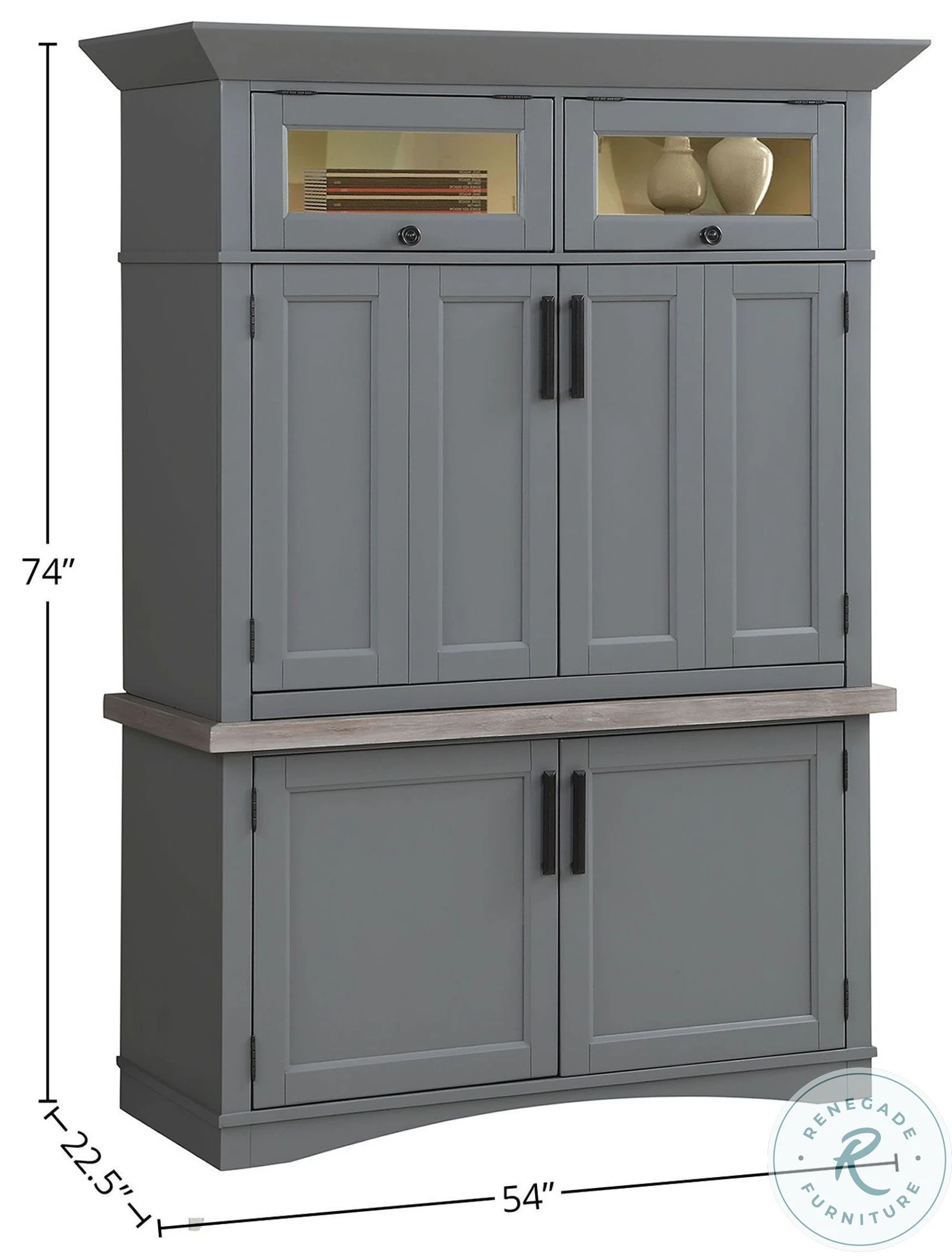 Americana Modern Dove Workstation With LED Light - Image 4