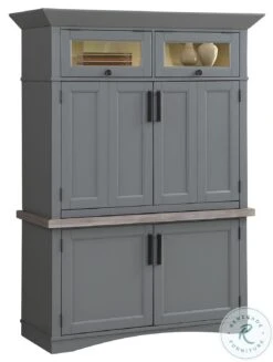 Americana Modern Dove Workstation With LED Light