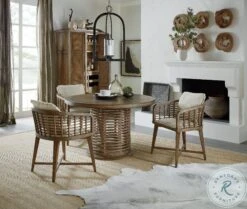 Sundance Rich Dynamic Brown 48" Rattan Round Dining Room Set