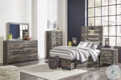 Drystan Multi Youth Panel Bedroom Set With Double Under Bed Storage