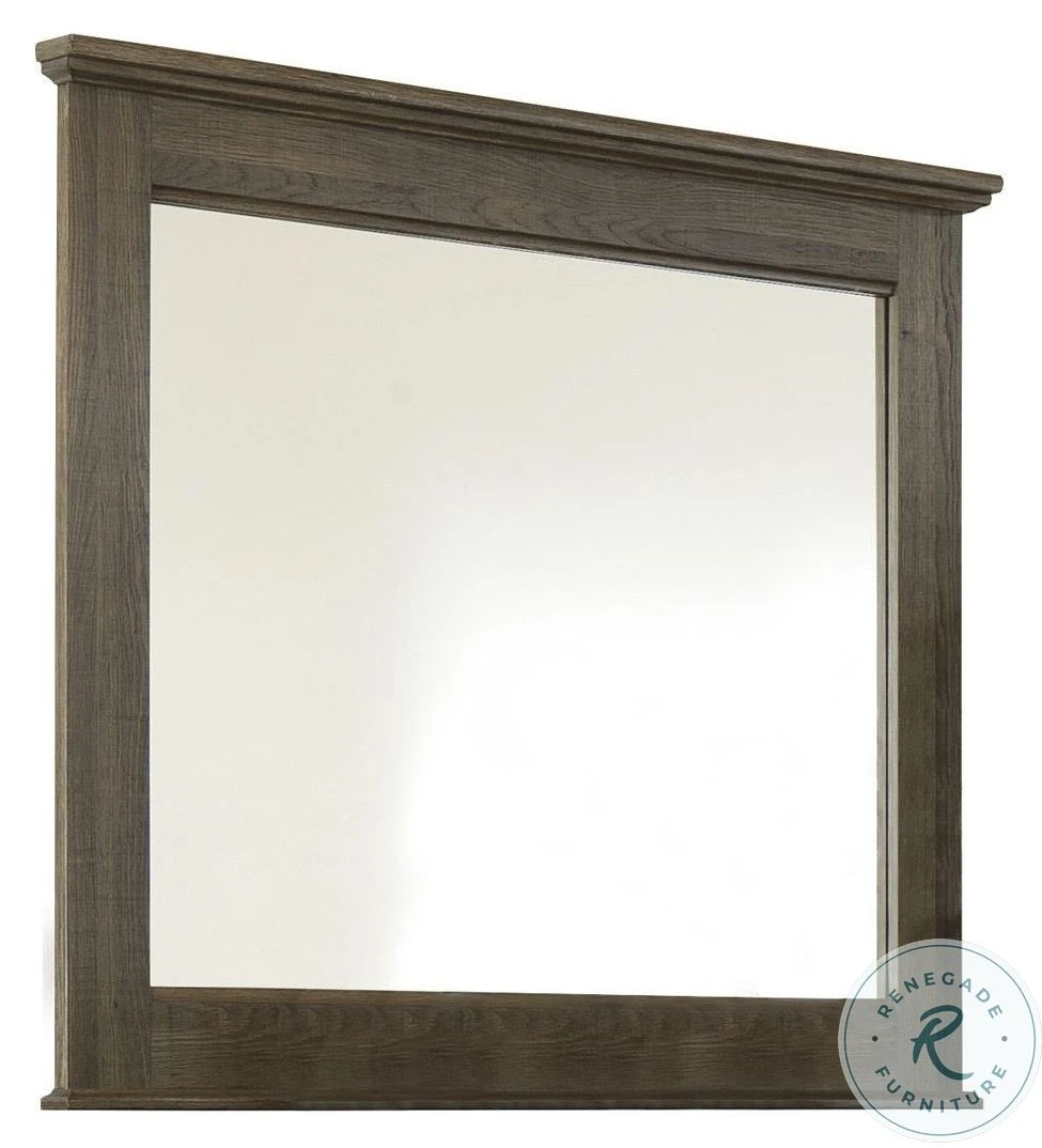 Juararo Dark Brown Bedroom Mirror
