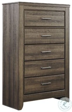 Juararo Dark Brown Five Drawer Chest