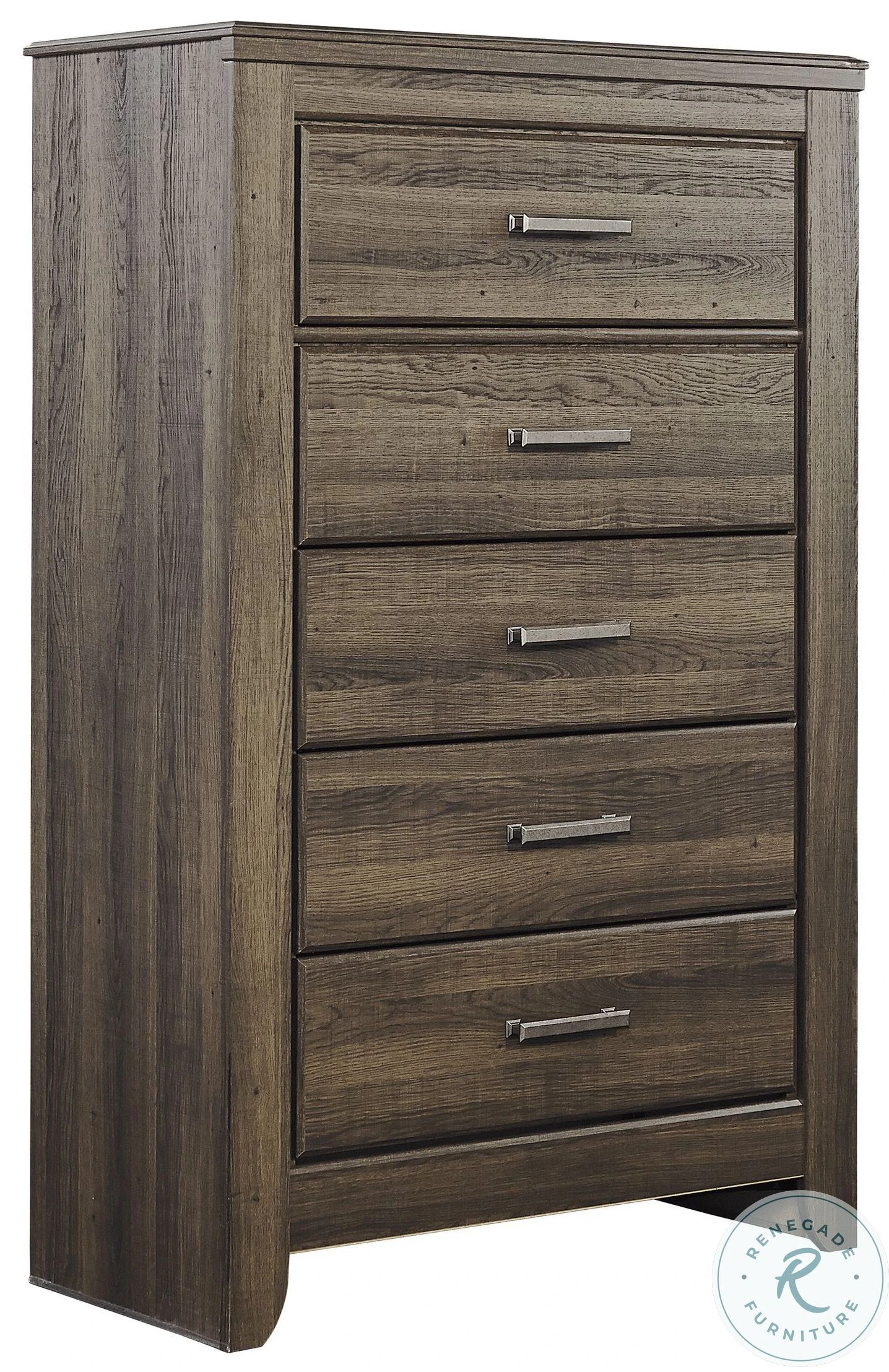Juararo Dark Brown Five Drawer Chest