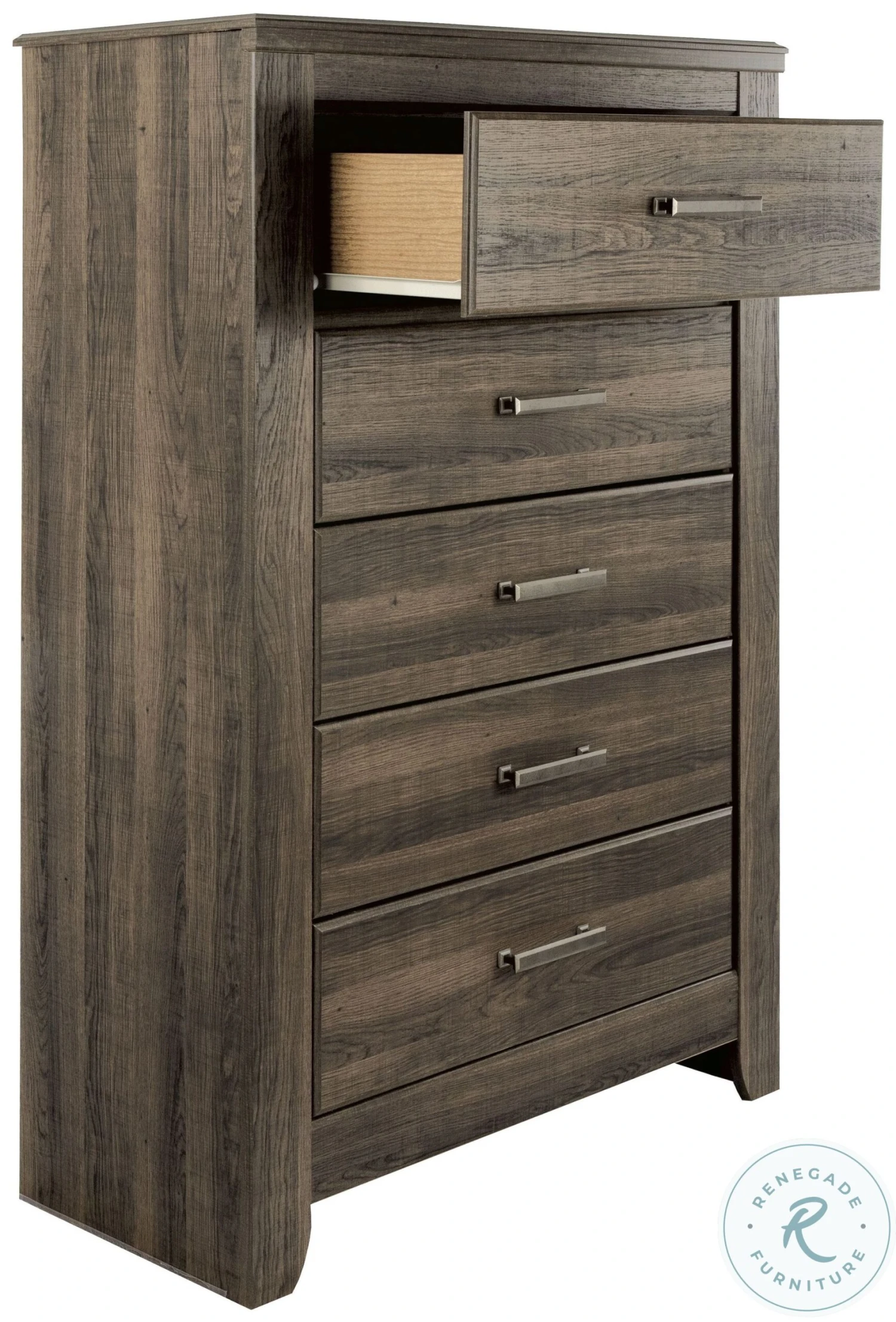 Juararo Dark Brown Five Drawer Chest - Image 4
