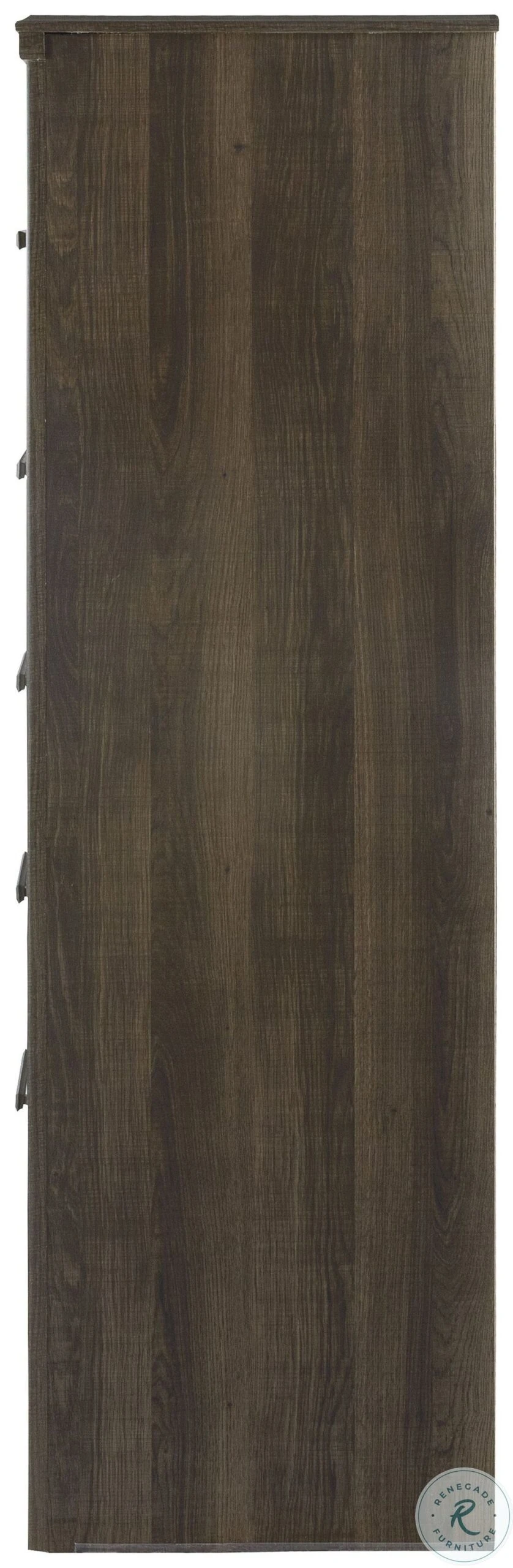 Juararo Dark Brown Five Drawer Chest - Image 6