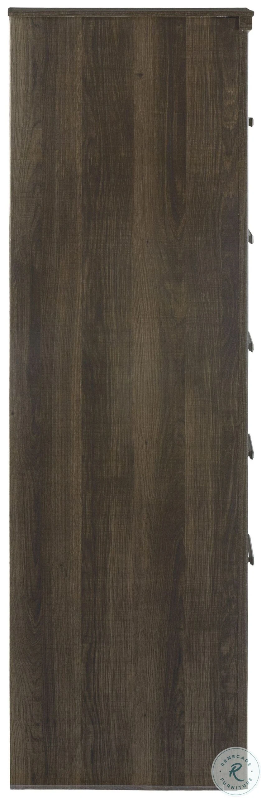 Juararo Dark Brown Five Drawer Chest - Image 7