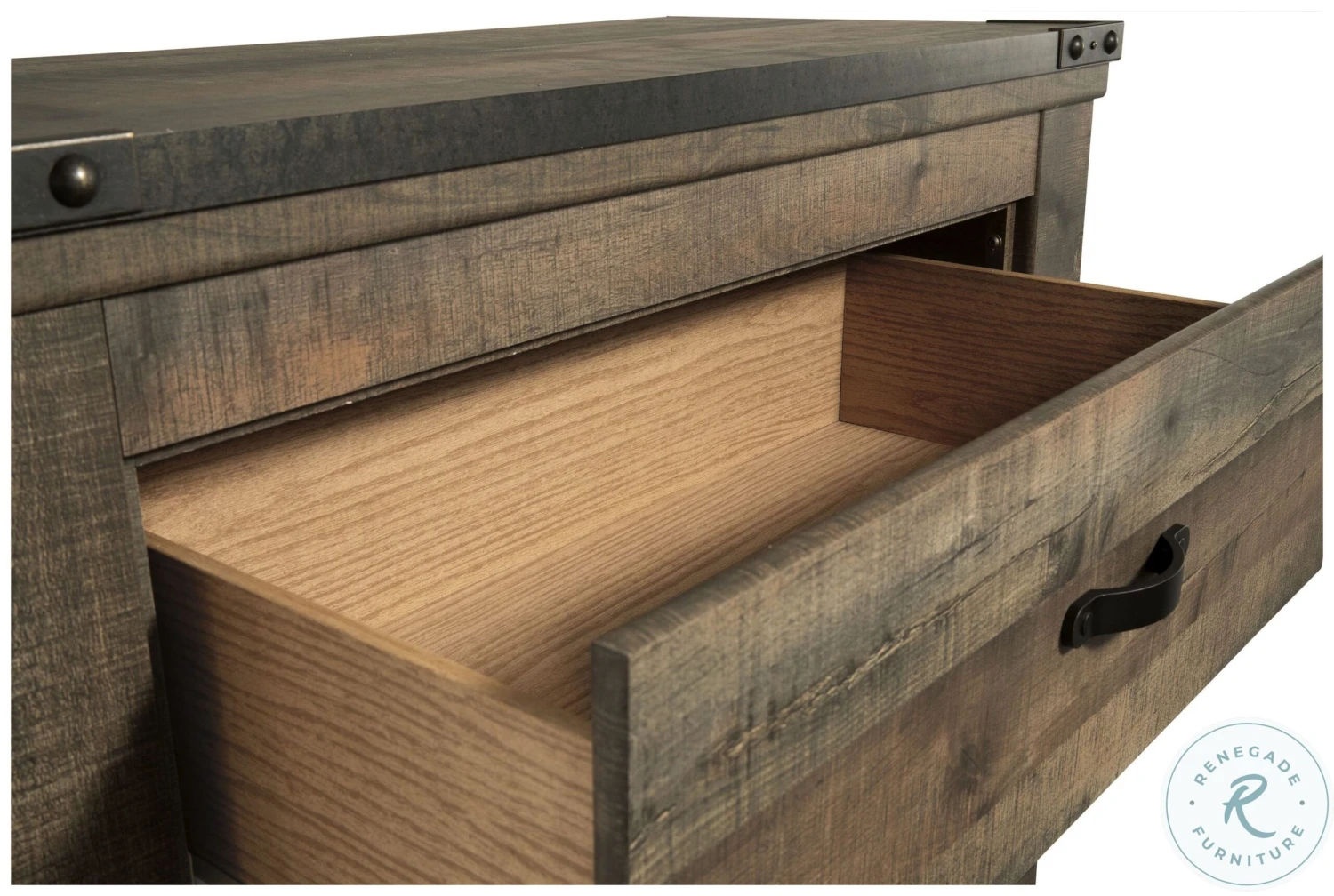 Trinell Brown Five Drawer Chest - Image 9