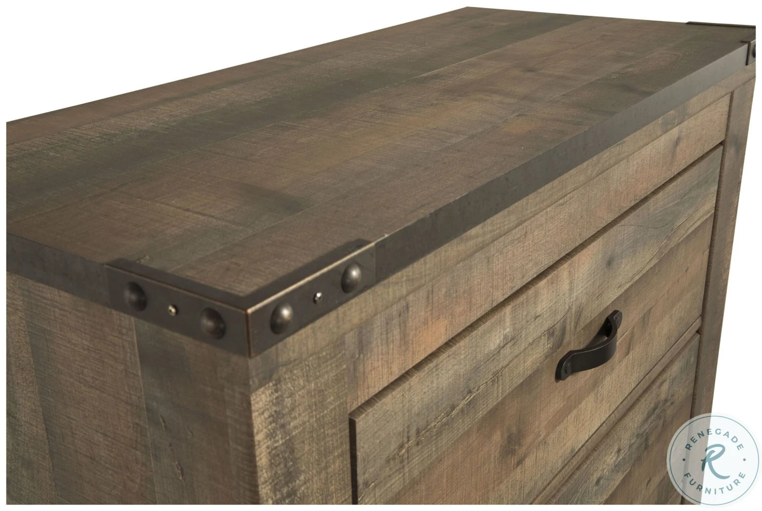 Trinell Brown Five Drawer Chest - Image 8