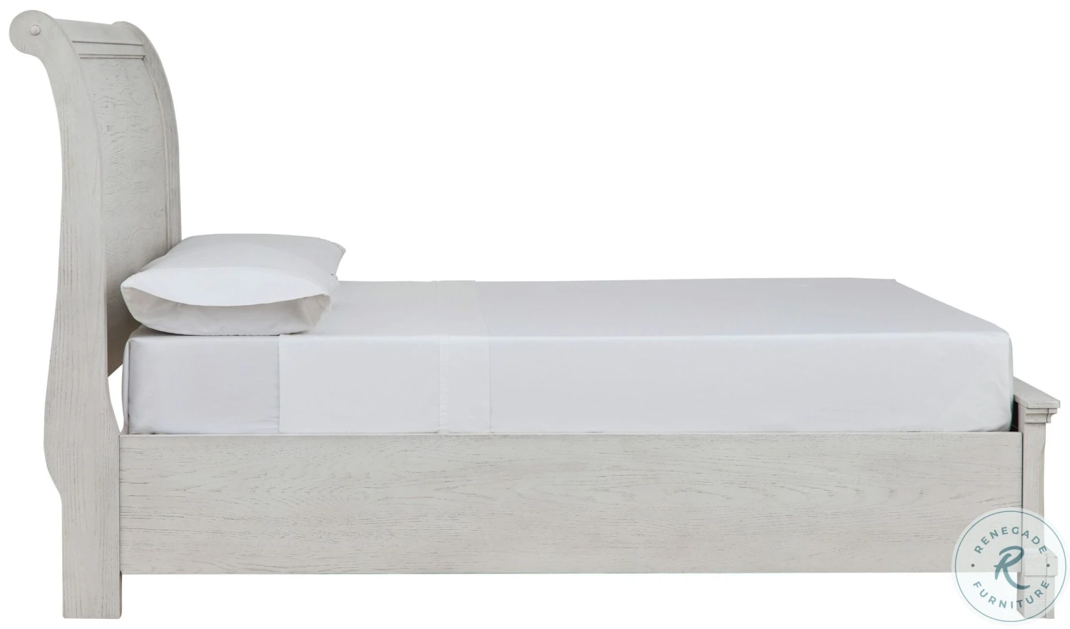 Robbinsdale Antique White Full Sleigh Storage Bed - Image 5