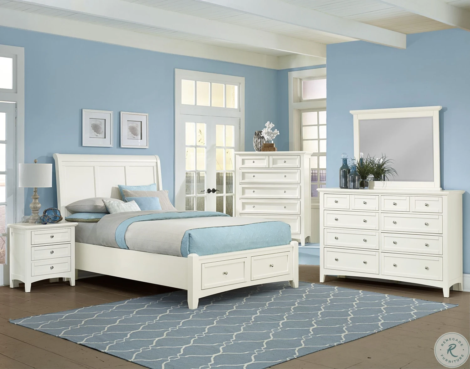 Bonanza White Landscape Mirror - Image 9