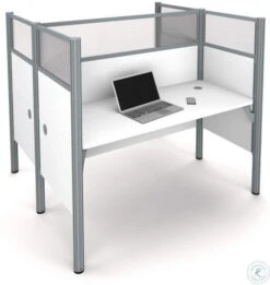 Pro-Biz 55" White Double Face To Face Workstation