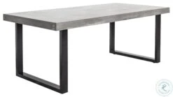 Jedrik Cement Outdoor Large Dining Table