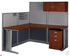 Office-in-an-Hour L-Workstation With Storage