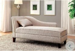 Stillwater Beige Fabric Chaise