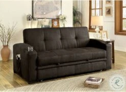 Mavis Dark Brown Futon Sofa