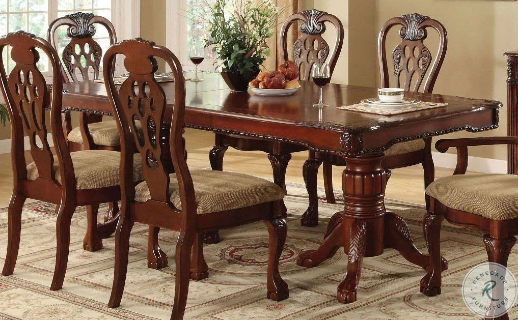 George Town Rectangular Double Pedestal Extendable Dining Table