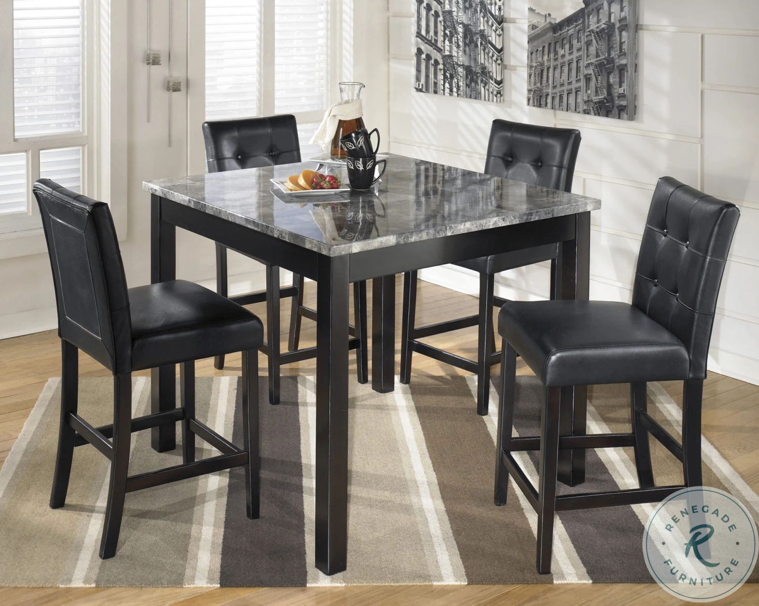 Maysville 5 Piece Square Counter Height Dining Room Set