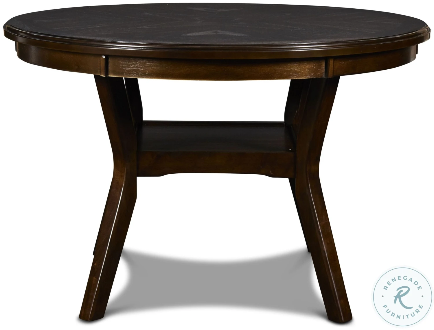 Gia Cherry 5 Piece Round Dining Room Set - Image 4