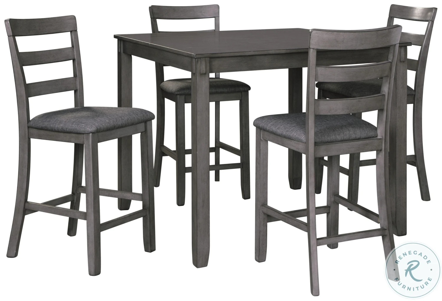Bridson Gray 5 Piece Counter Height Dining Room Set - Image 3