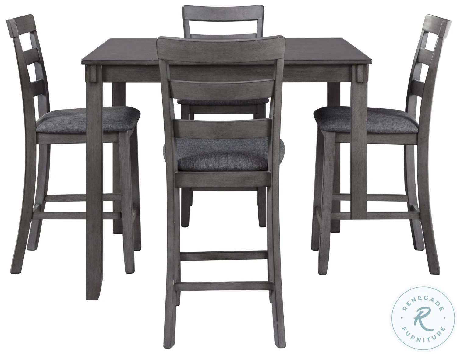 Bridson Gray 5 Piece Counter Height Dining Room Set - Image 4