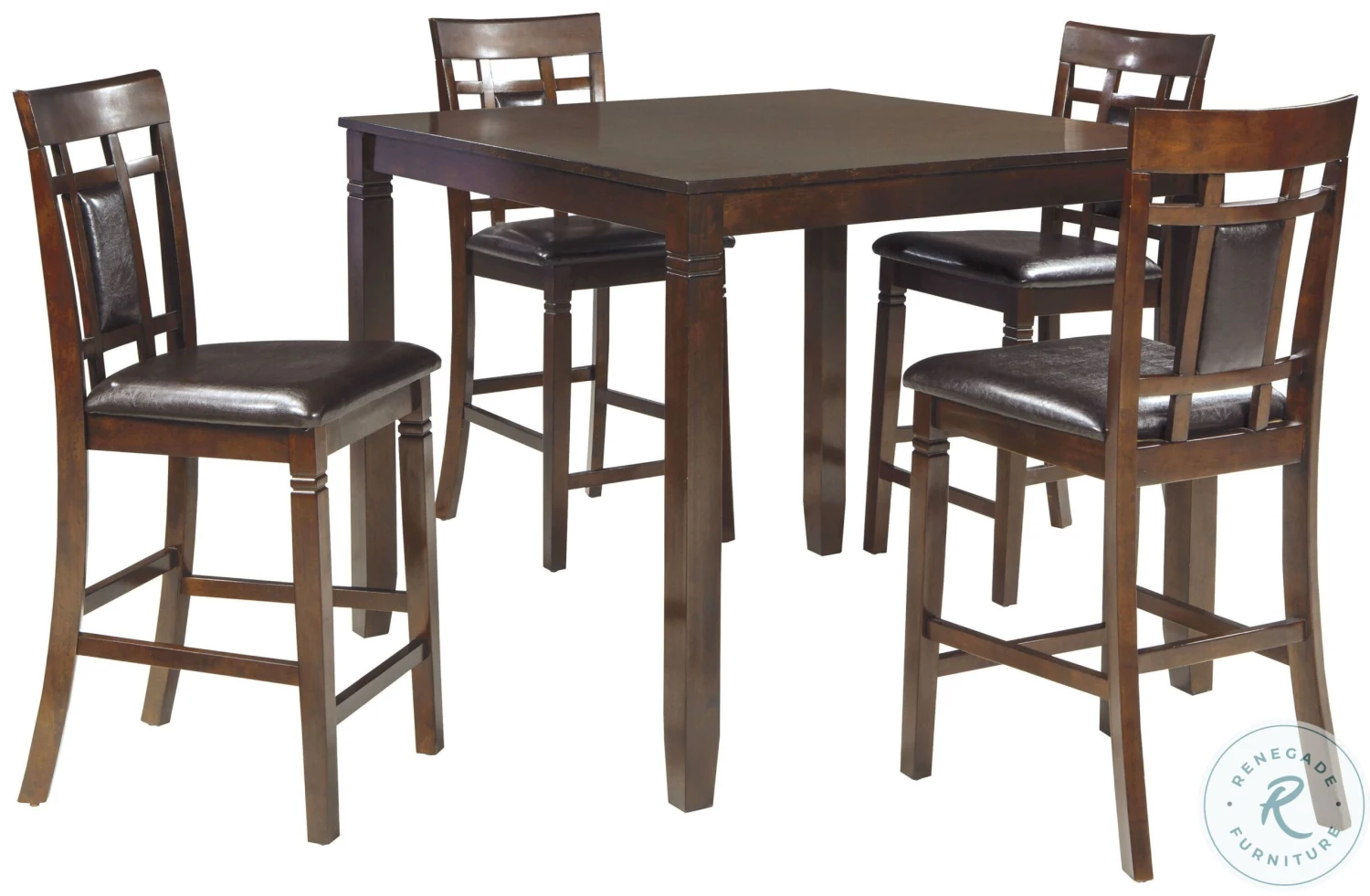 Bennox Brown 5 Piece Counter Height Dining Room Set - Image 4