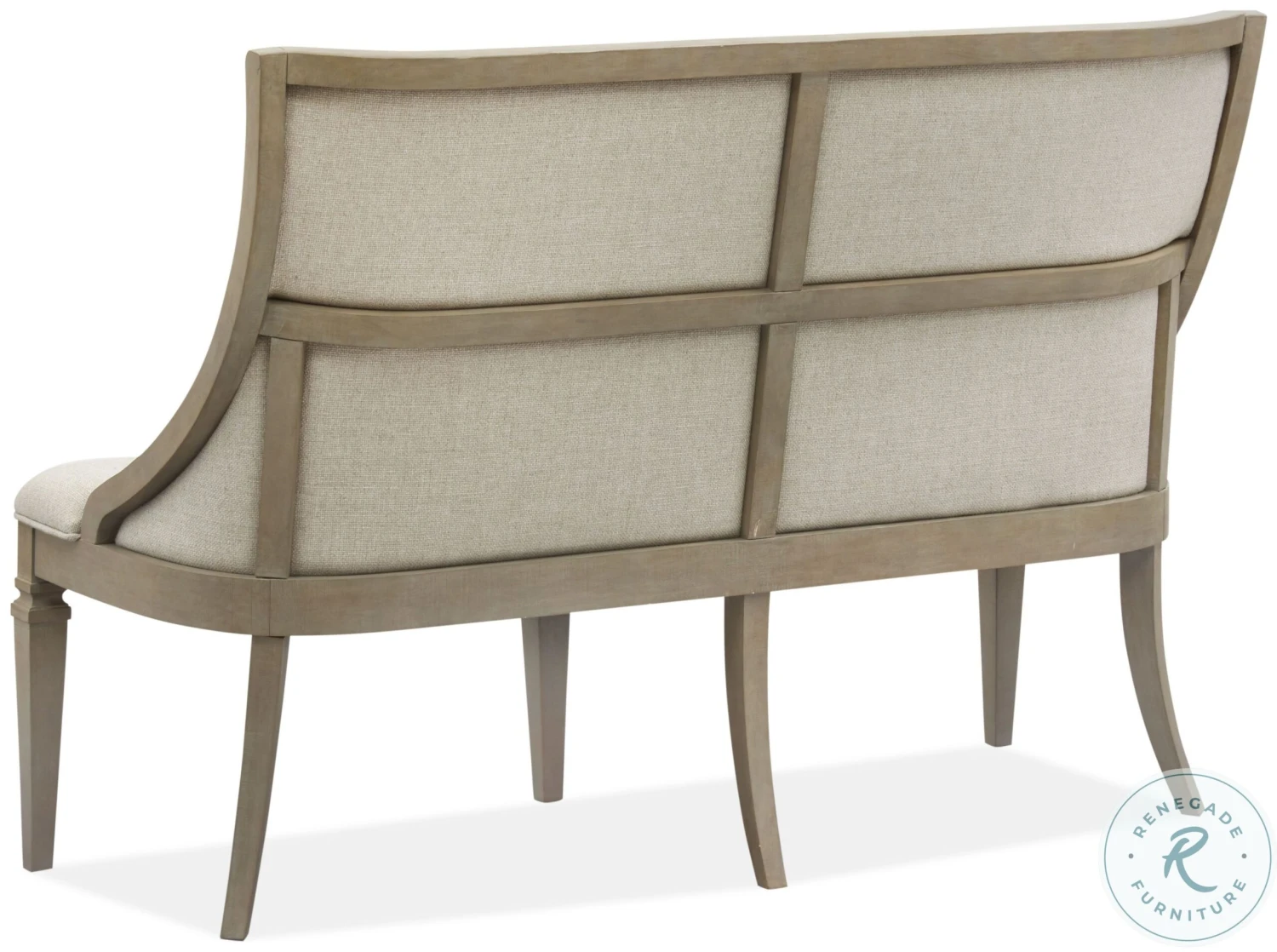 Lancaster Dovetail Grey Upholstered Bench - Image 5