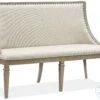 Lancaster Dovetail Grey Upholstered Bench