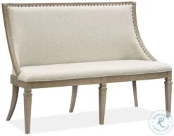 Lancaster Dovetail Grey Upholstered Bench