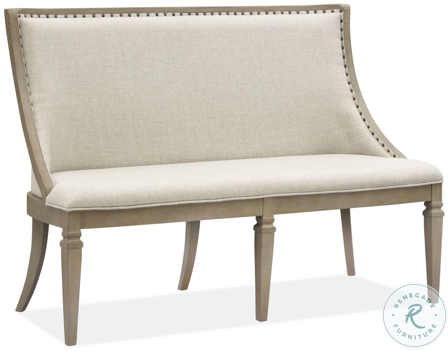 Lancaster Dovetail Grey Upholstered Bench