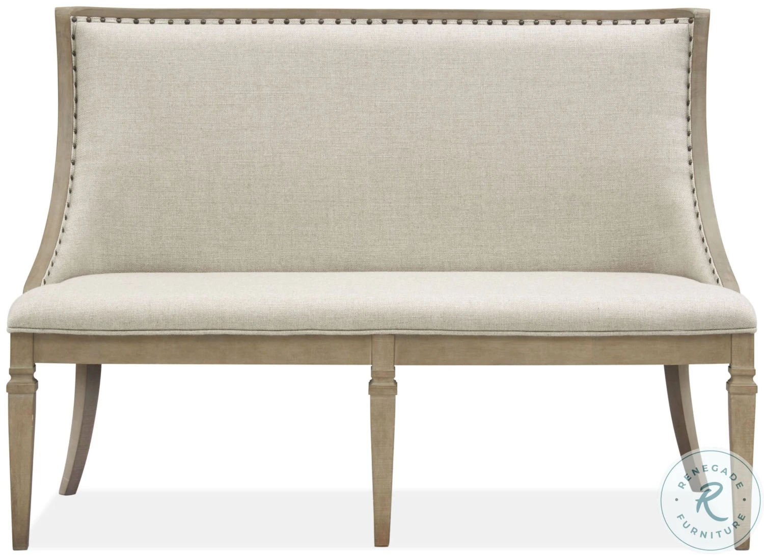 Lancaster Dovetail Grey Upholstered Bench - Image 3