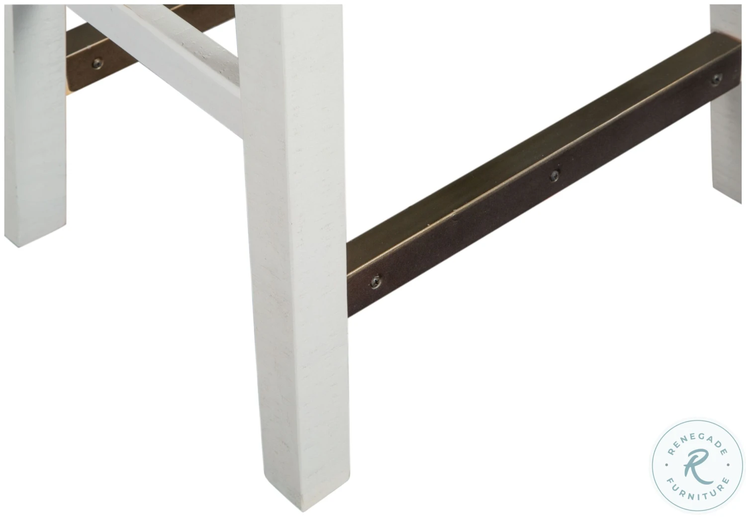 Heron Cove Chalk White Stool - Image 6