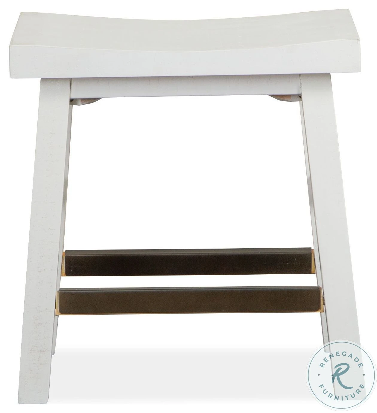 Heron Cove Chalk White Stool - Image 3