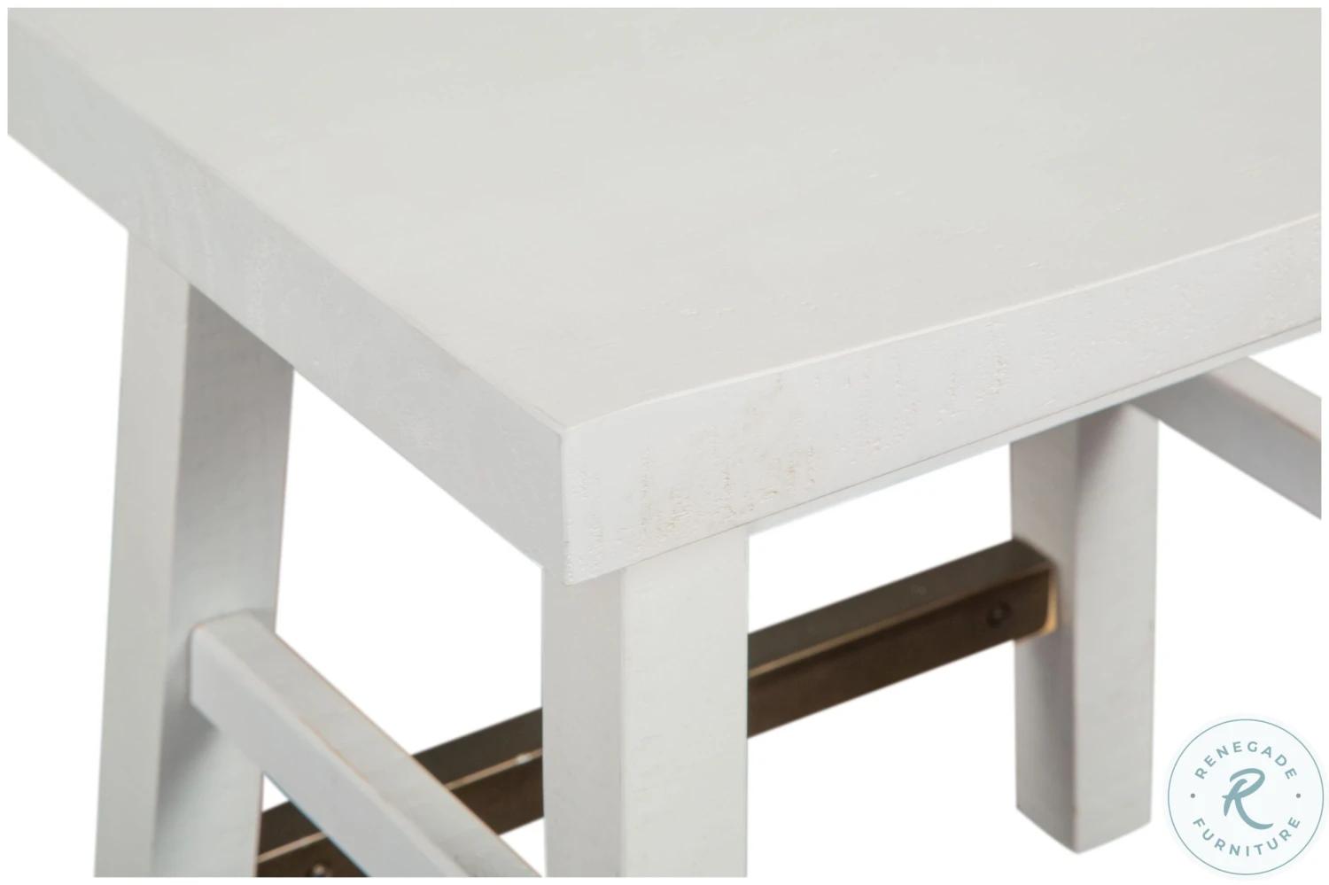 Heron Cove Chalk White Stool - Image 5