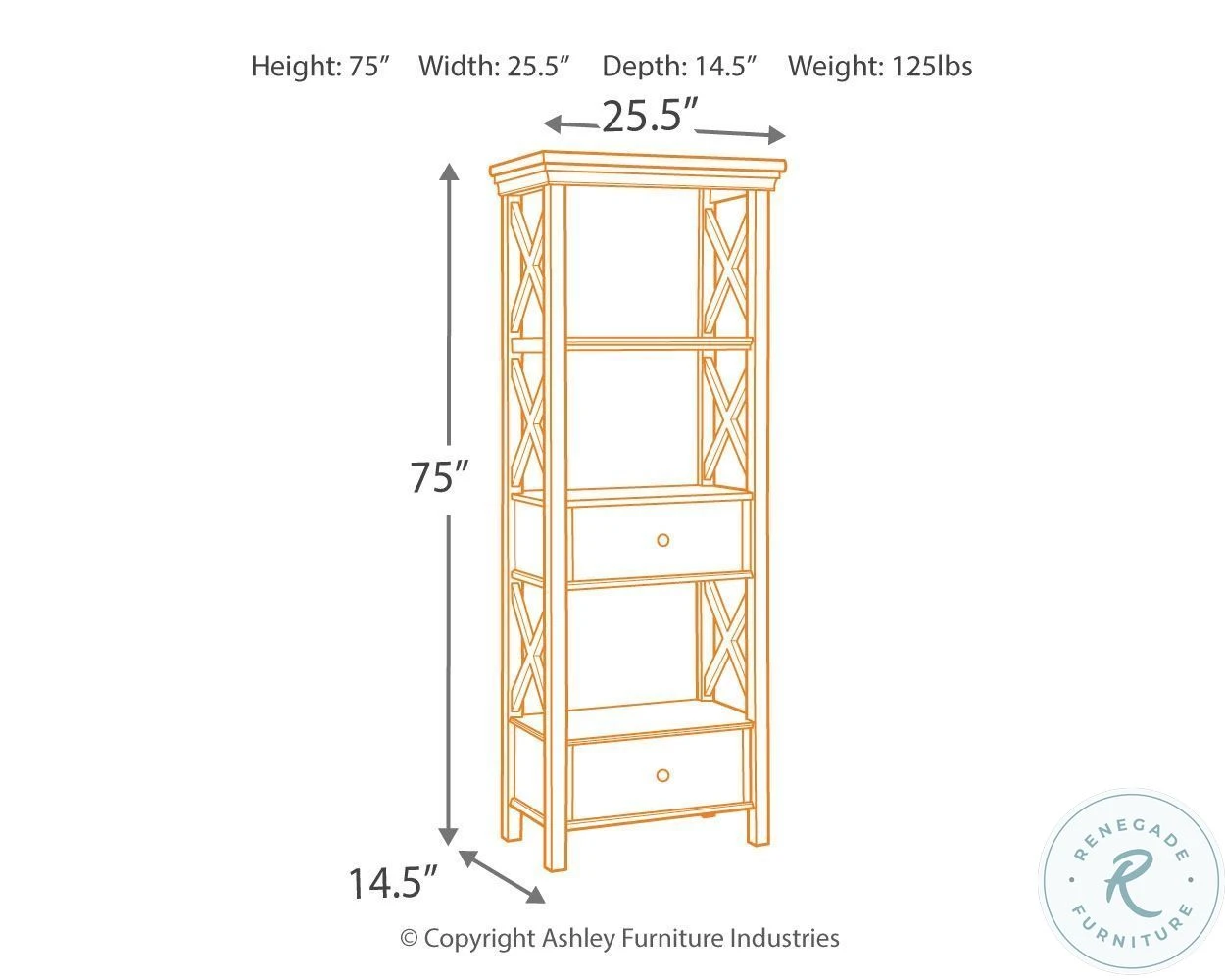 Bolanburg White And Gray Display Cabinet - Image 4