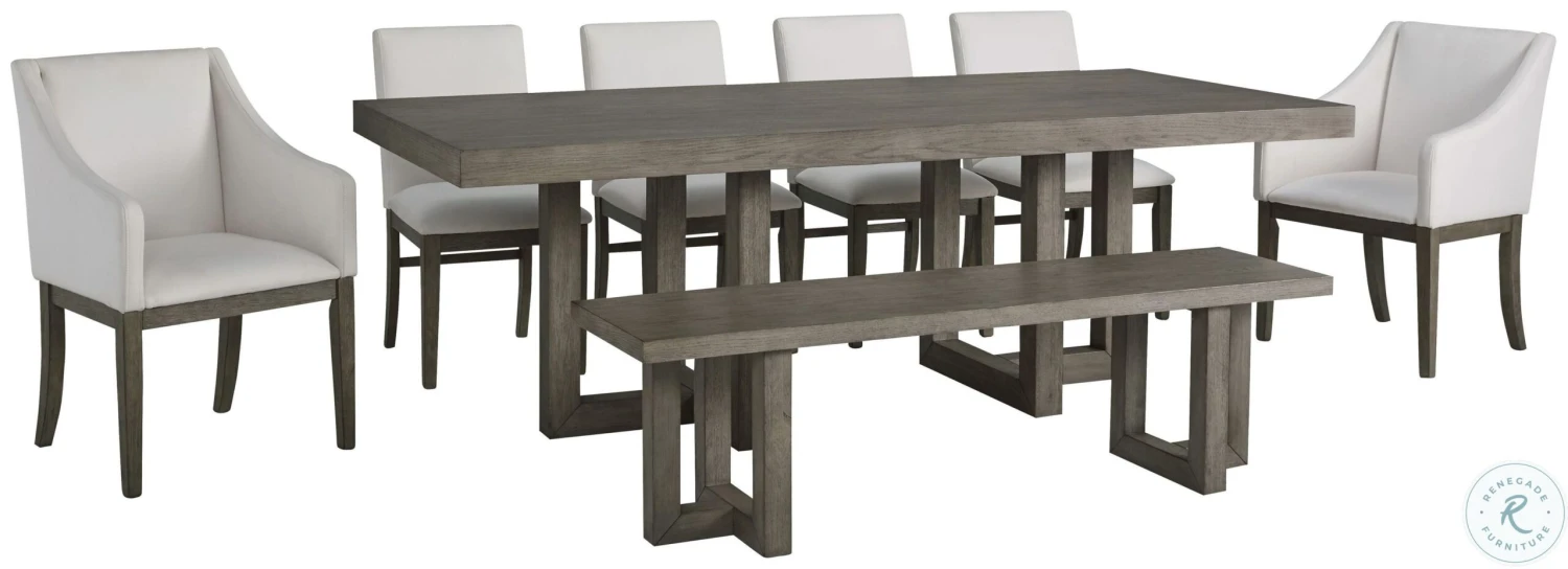 Anibecca Grey Dining Bench - Image 10