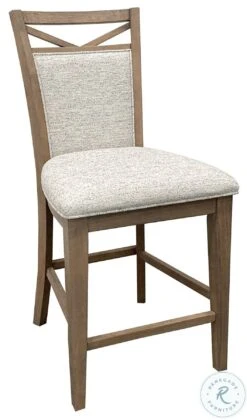 Nantucket Cotton Upholstered Counter Height Chair Set Of 2