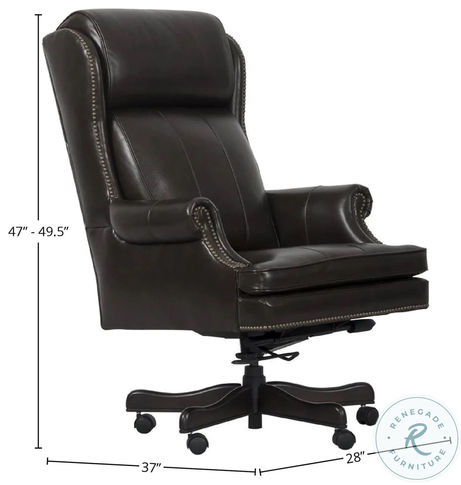 DC-105-PBR Black And Brown Wipe Desk Chair - Image 3