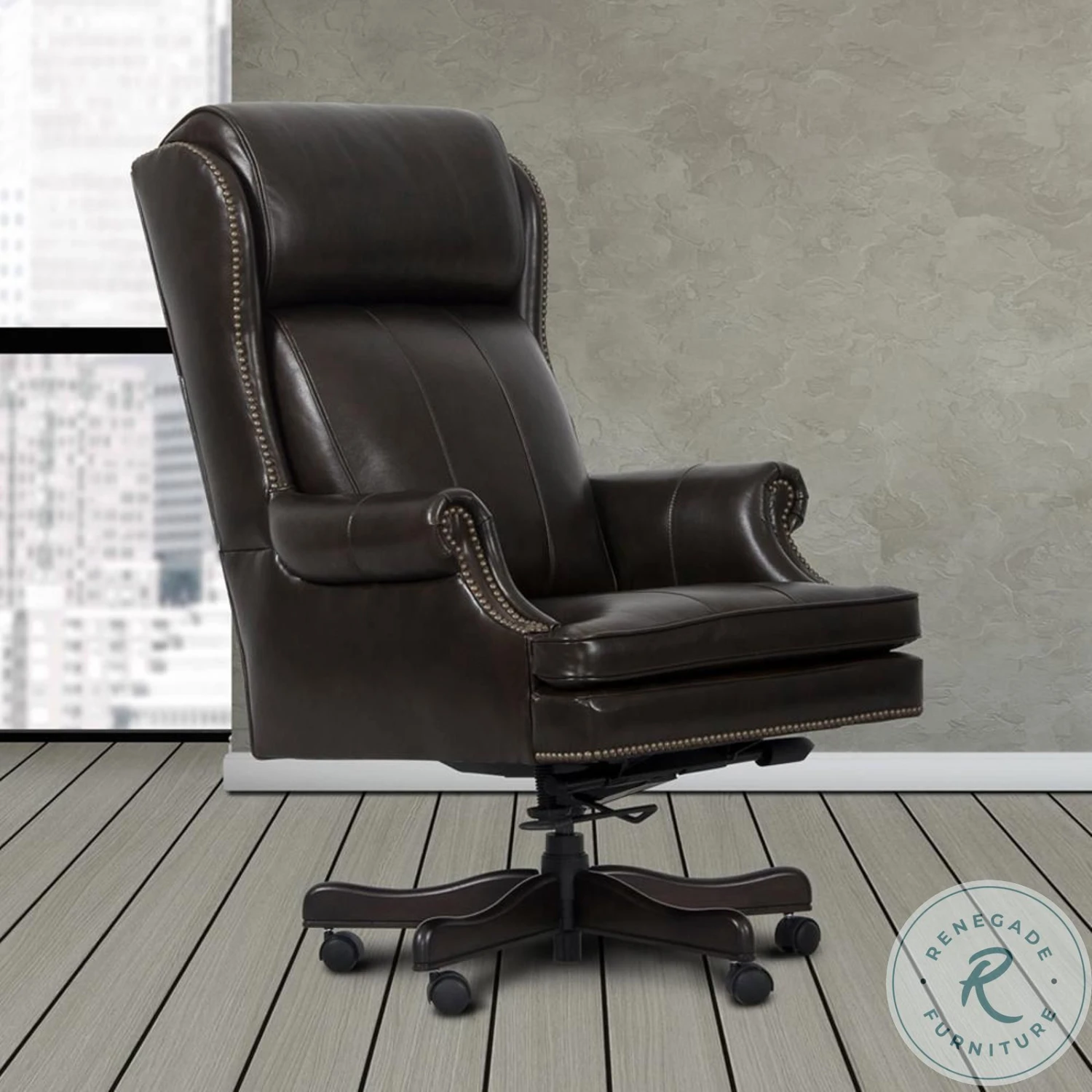 DC-105-PBR Black And Brown Wipe Desk Chair - Image 2
