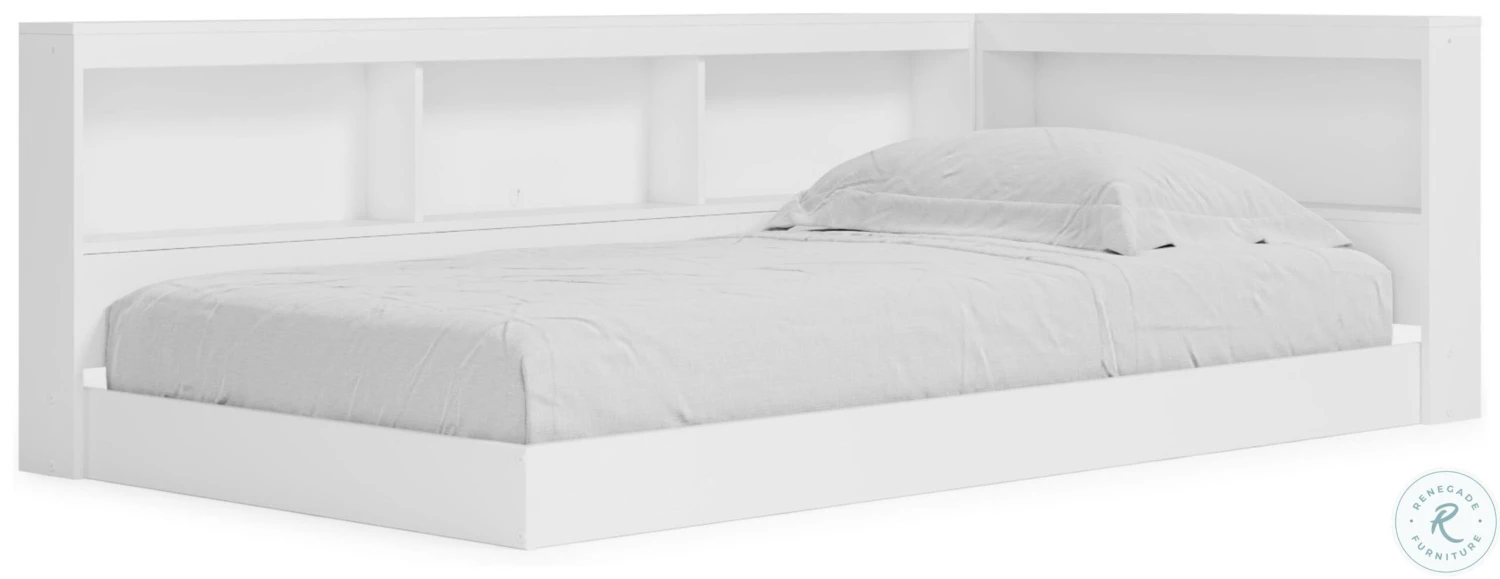 Piperton White Youth Bookcase Storage Bedroom Set - Image 3