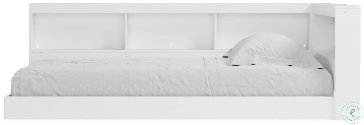 Piperton White Twin Bookcase Storage Bed - Image 5