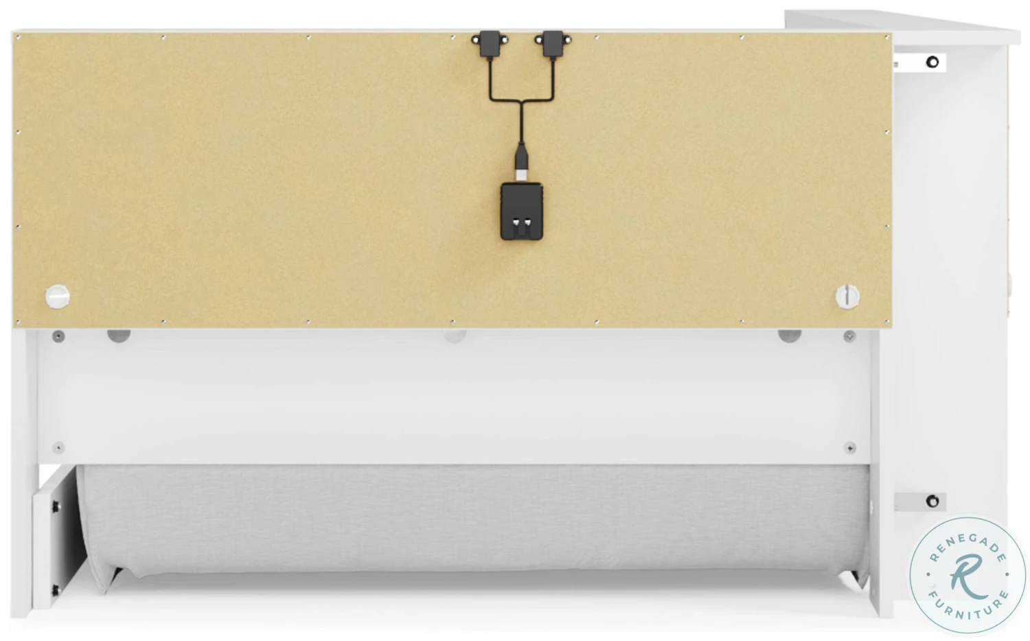 Piperton White Twin Bookcase Storage Bed - Image 7