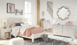 Paxberry Whitewash Youth Platform Bedroom Set