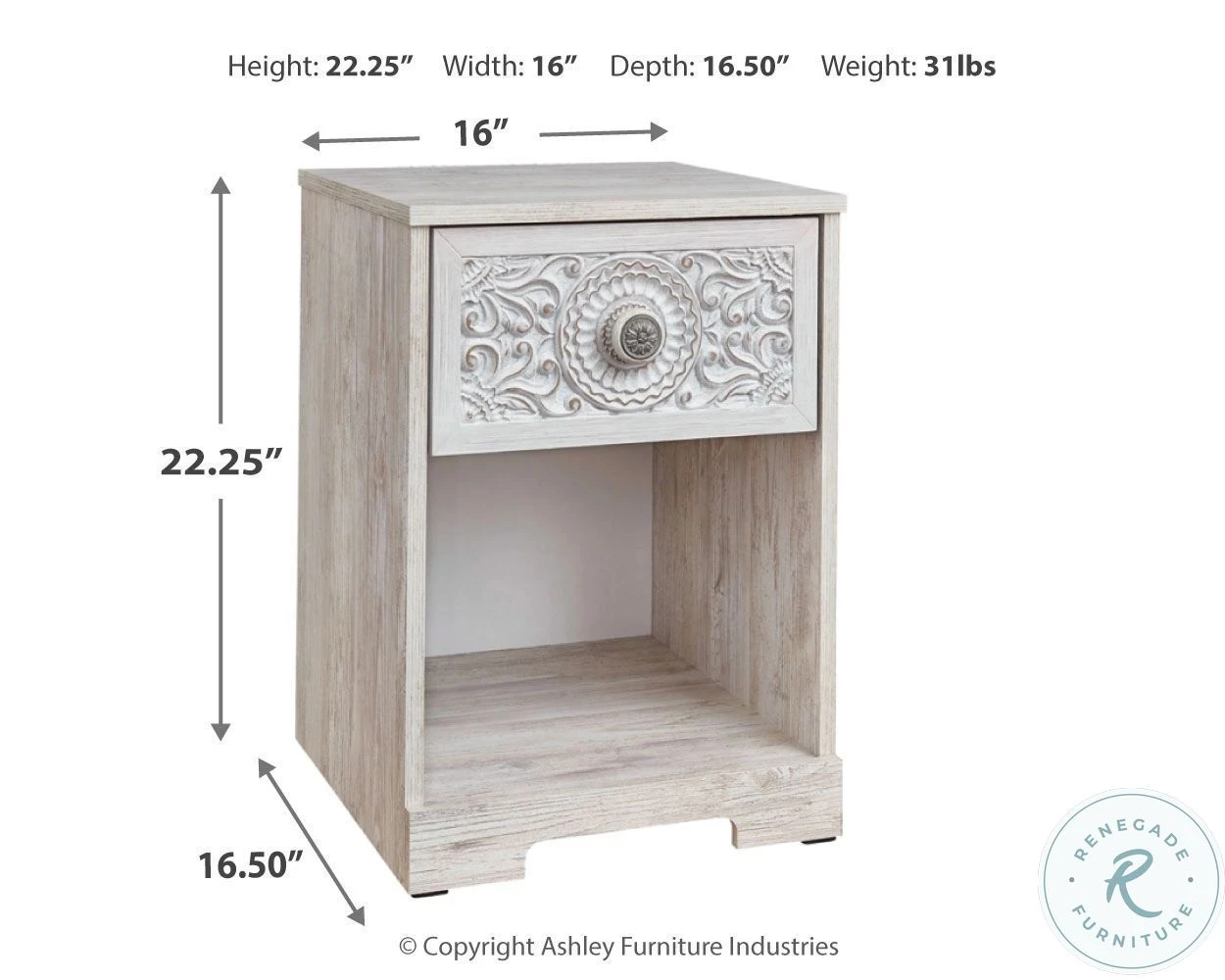 Paxberry Whitewash Youth Platform Bedroom Set - Image 8