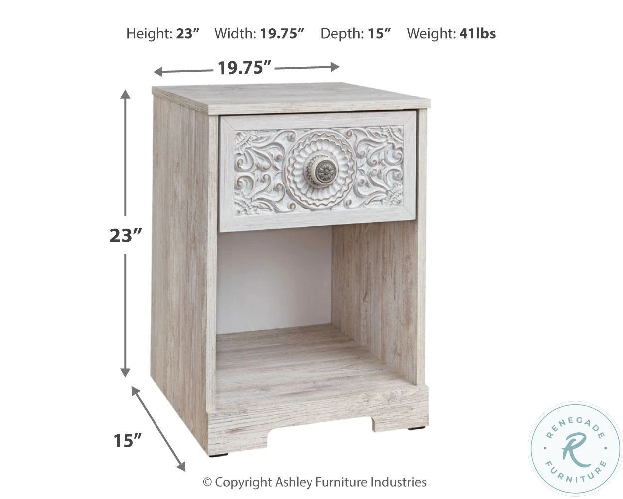 Paxberry Whitewash Youth Platform Bedroom Set - Image 9