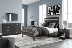 Flannia Black Youth Platform Bedroom Set