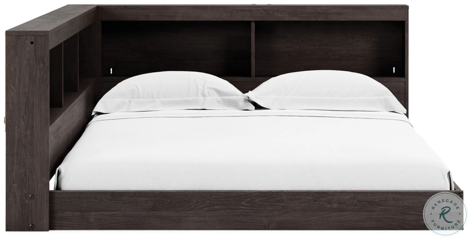 Piperton Brown Full Bookcase Storage Bed - Image 4