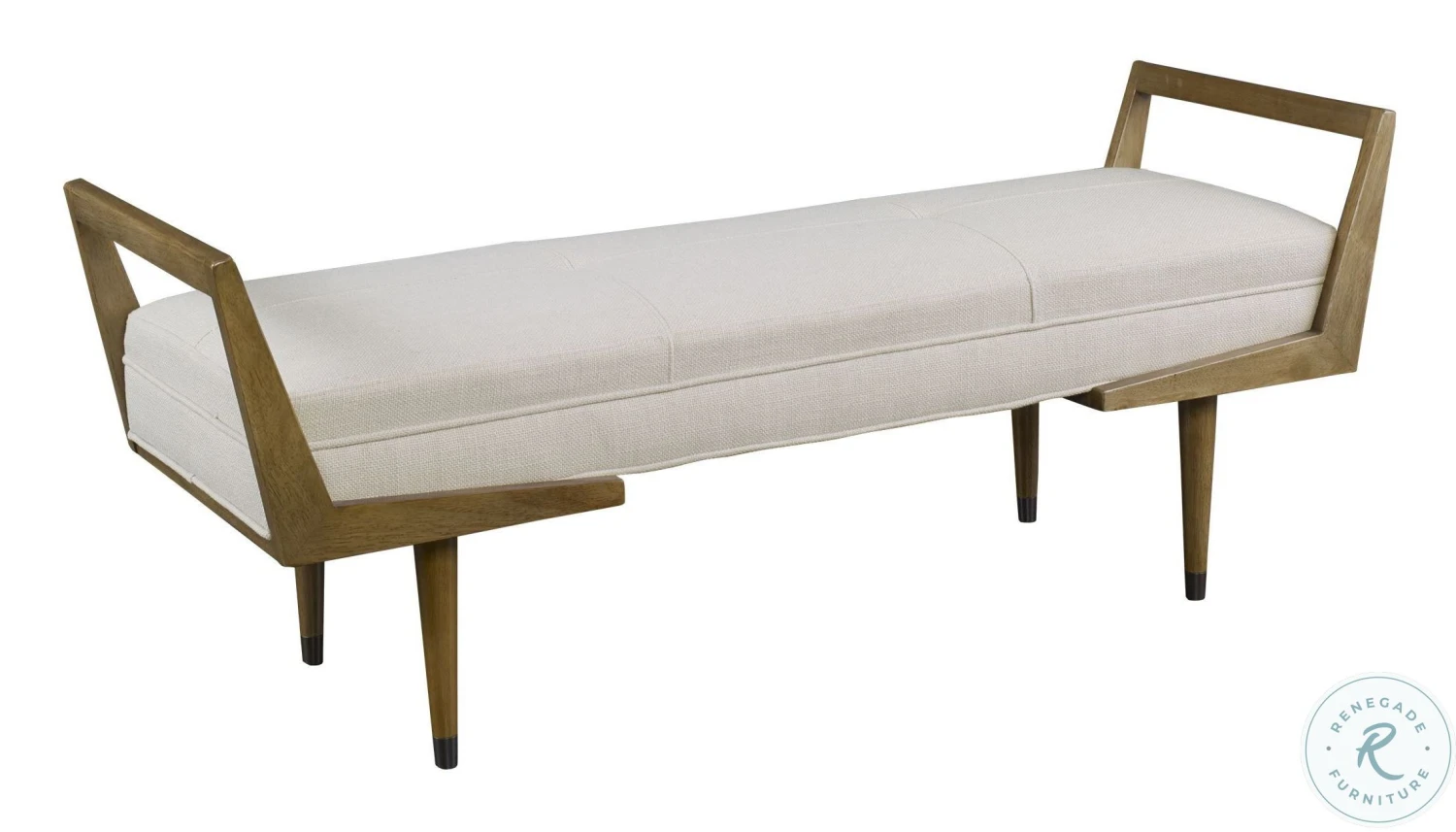 Waylon Woven Ivory Modern Bench