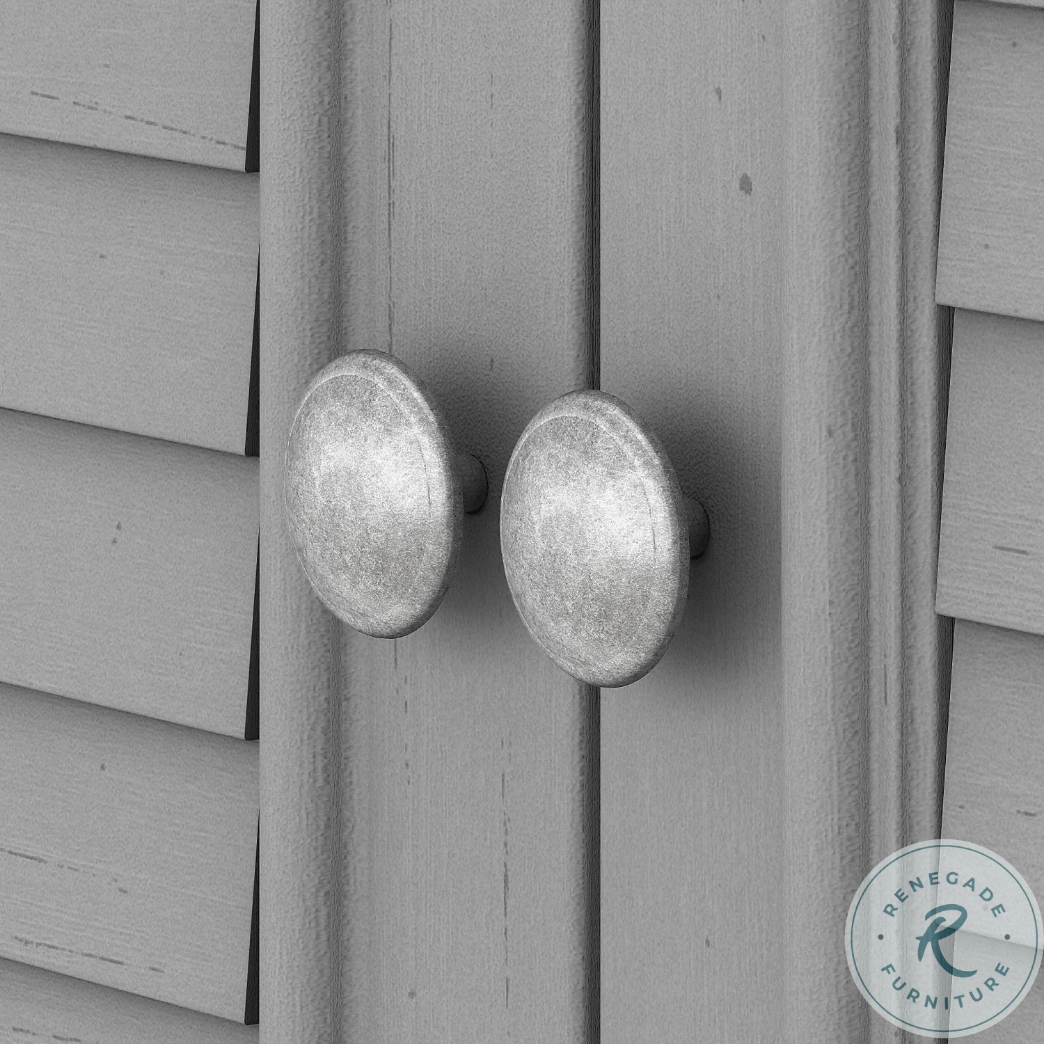 Fairview Cape Cod Gray Storage Shoe Cabinet With Doors - Image 4