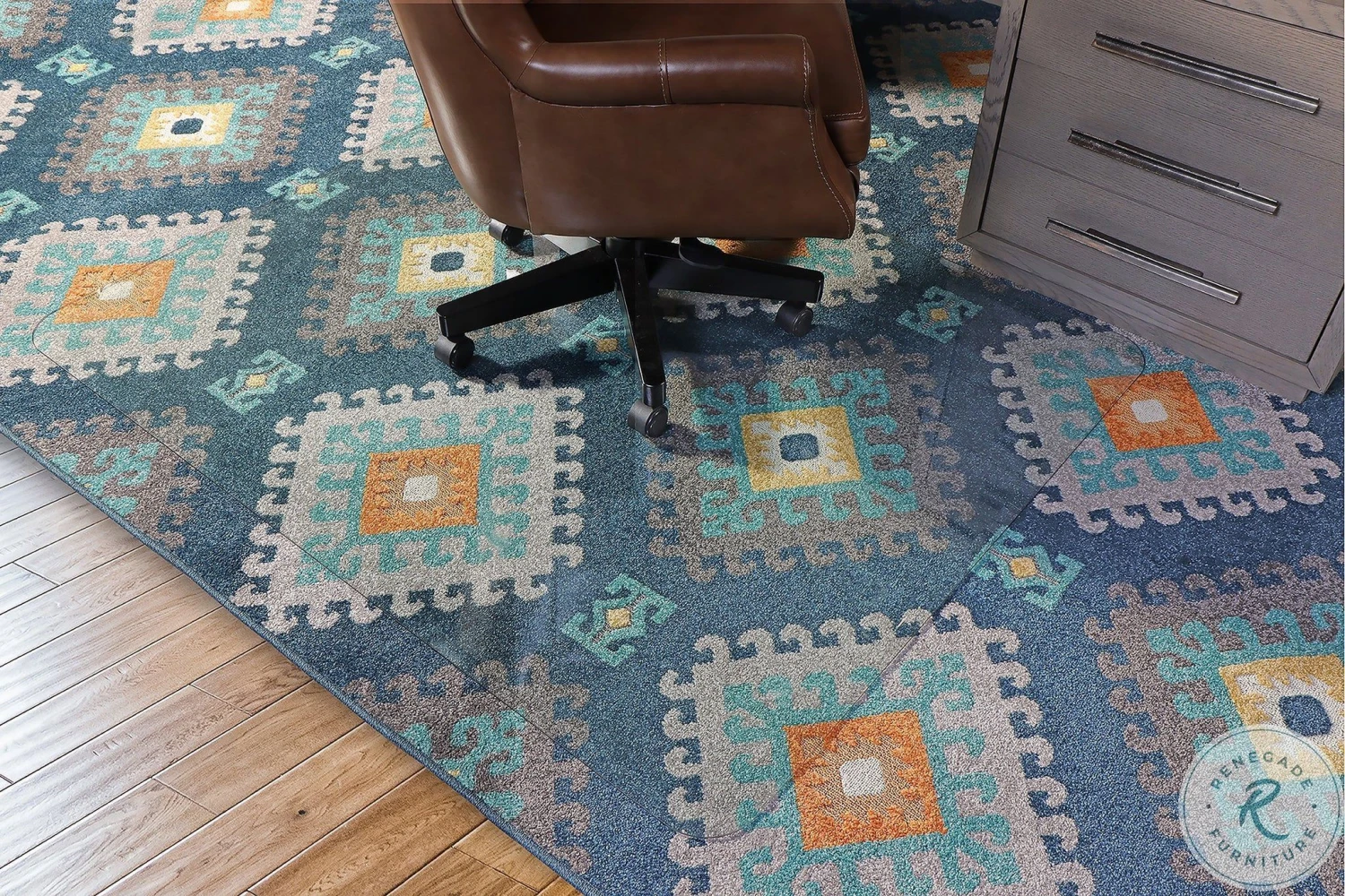 GCM-4553 Clear Glass 45" Chair Mat - Image 4